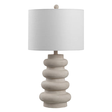 Juniper 26" Modern Minimalist Resin Stacked Ovoid LED Lamp
